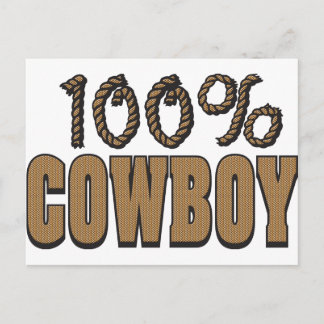 100 Prozent Cowboy Postkarte