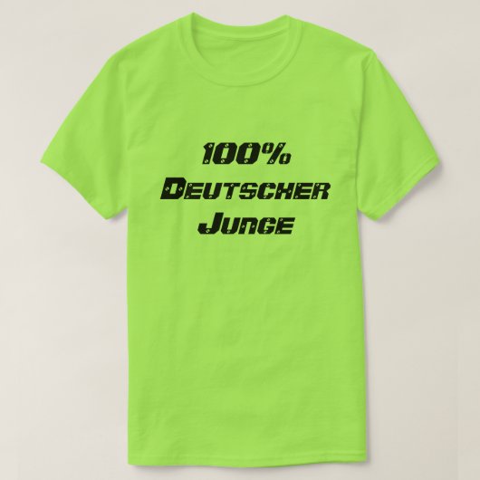 100 Prozent Deutscher Junge 100 Prozent deutscher T-Shirt (Design vorne)