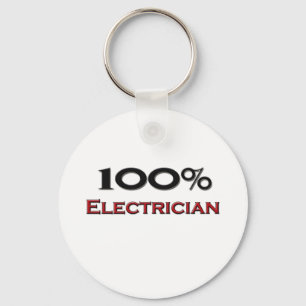 100 Prozent-Elektriker Schlüsselanhänger