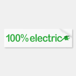 100 Prozent Elektroauto Fahrzeug EV Autoaufkleber