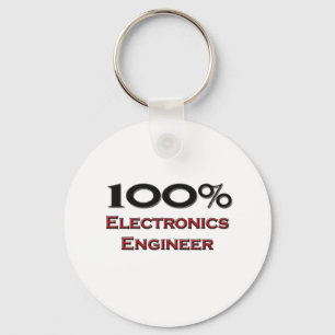 100 Prozent Elektronikingenieur Schlüsselanhänger