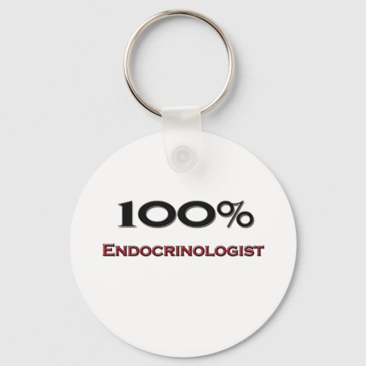 100 Prozent Endokrinologe Schlüsselanhänger (Vorderseite)
