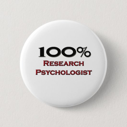 100 Prozent-Forschungs-Psychologe Button (Vorderseite)