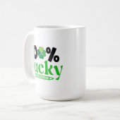 100 Prozent Glücklicher St. Patrick's Tag -61101 Kaffeetasse (Vorderseite Links)