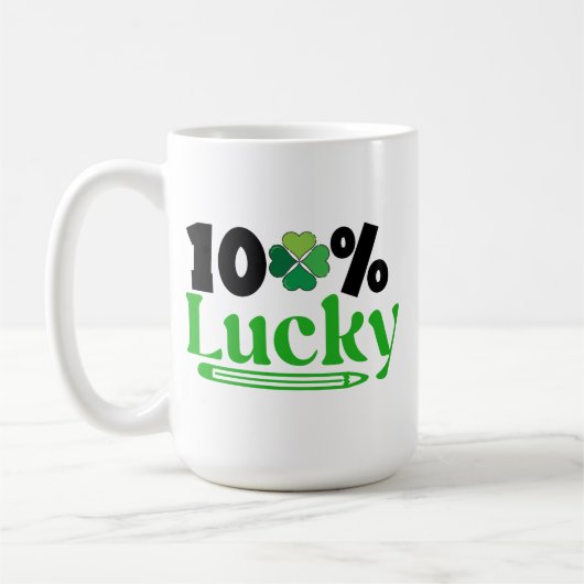 100 Prozent Glücklicher St. Patrick's Tag -61101 Kaffeetasse (Links)