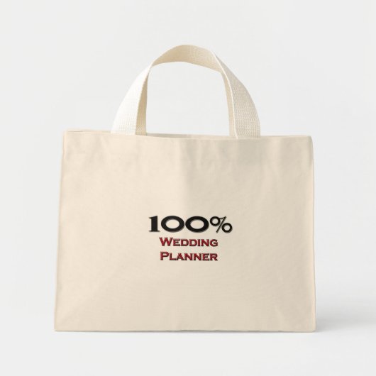 100 Prozent Hochzeitsplaner Mini Stoffbeutel (Vorne)
