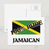 100 Prozent JAMAIKAN Postkarte (Vorne/Hinten)