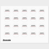 100 Prozent Kosmetologe Runder Aufkleber (Blatt)