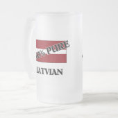 100 Prozent LATVIAN Mattglas Bierglas (Vorderseite Links)