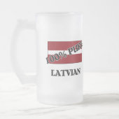 100 Prozent LATVIAN Mattglas Bierglas (Links)