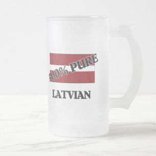 100 Prozent LATVIAN Mattglas Bierglas