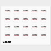 100 Prozent Limnologe Runder Aufkleber (Blatt)