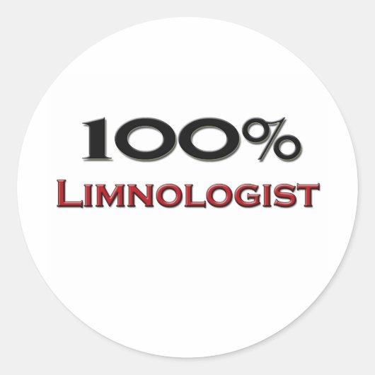 100 Prozent Limnologe Runder Aufkleber (Vorderseite)