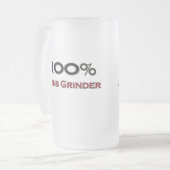 100 Prozent-Linse-Schleifer Mattglas Bierglas (Vorderseite Links)