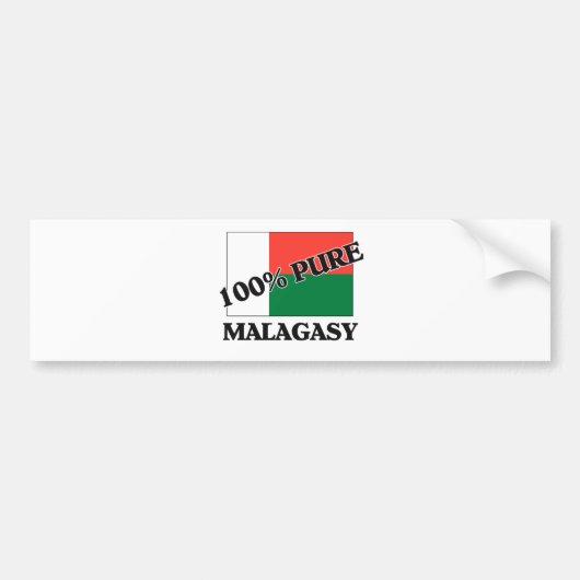 100 Prozent MADAGASSISCH Autoaufkleber (Vorne)