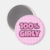 100 Prozent Mädchen Magnet (Vorderseite/Rückseite)