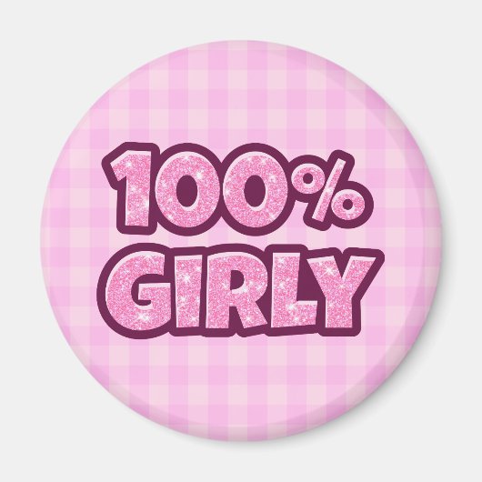 100 Prozent Mädchen Magnet (Vorne)
