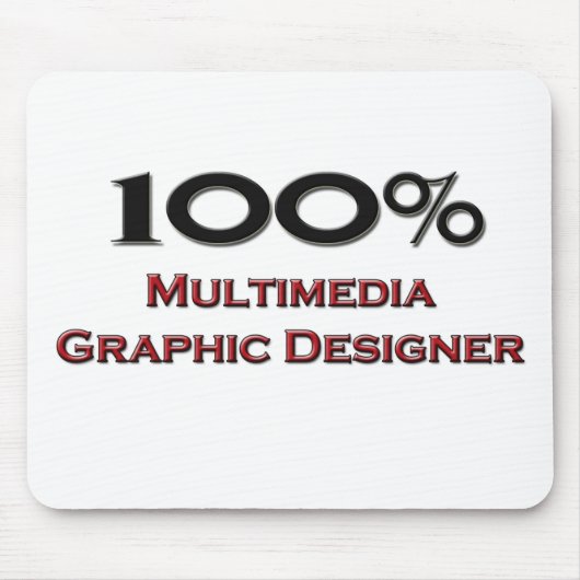 100 Prozent-Multimedia-Grafikdesigner Mousepad (Vorne)