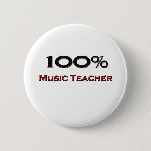 100 Prozent-Musik-Lehrer Button (Vorderseite)