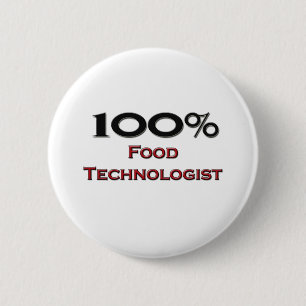100 Prozent-Nahrungsmitteltechnologe Button