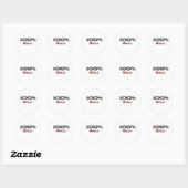 100 Prozent Ninja Runder Aufkleber (Blatt)