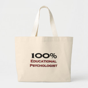 100 Prozent-pädagogischer Psychologe Jumbo Stoffbeutel