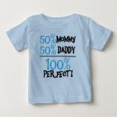 100 Prozent perfekt blau Baby T-shirt (Vorderseite)