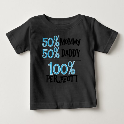 100 Prozent perfekt blau Baby T-shirt (Vorderseite)