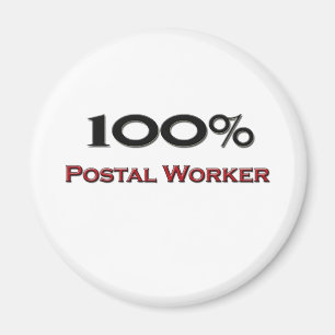100 Prozent-Postangestellter Magnet