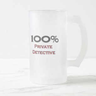 100 Prozent-privater Detektiv Mattglas Bierglas