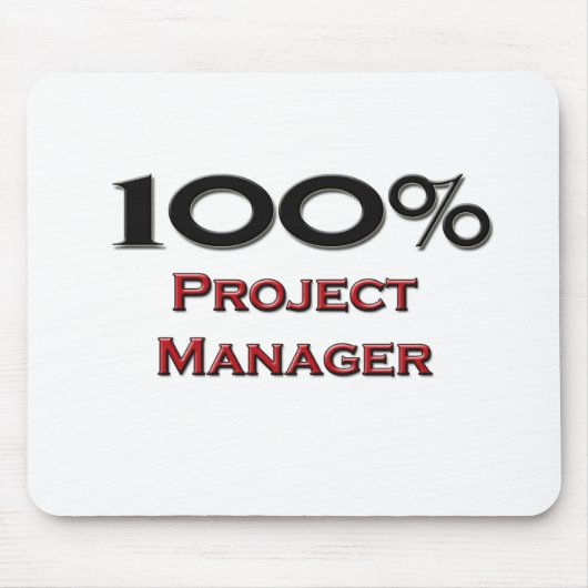100 Prozent Projektmanager Mousepad (Vorne)