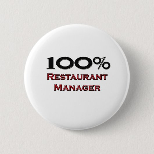 100 Prozent-Restaurant-Manager Button (Vorderseite)