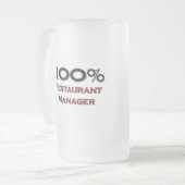 100 Prozent-Restaurant-Manager Mattglas Bierglas (Vorderseite Links)
