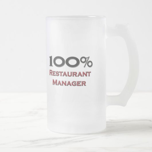 100 Prozent-Restaurant-Manager Mattglas Bierglas (Rechts)