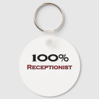 100 Prozent Rezeptionist Schlüsselanhänger