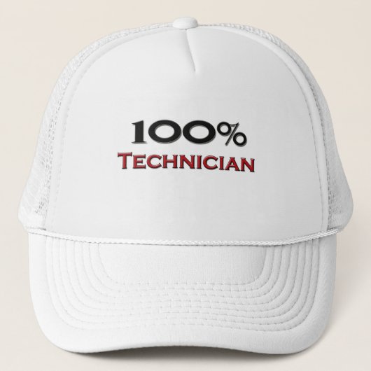 100 Prozent-Techniker Truckerkappe (Vorderseite)