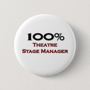 100 Prozent-Theater-Bühne-Manager Button
