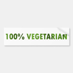100 PROZENT-VEGETARIER AUTOAUFKLEBER