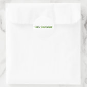 100 PROZENT-VEGETARIER RUNDER AUFKLEBER (Tasche)