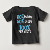 100 Prozent vervollkommnen Blau Baby T-shirt (Vorderseite)