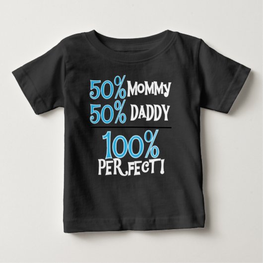 100 Prozent vervollkommnen Blau Baby T-shirt (Vorderseite)