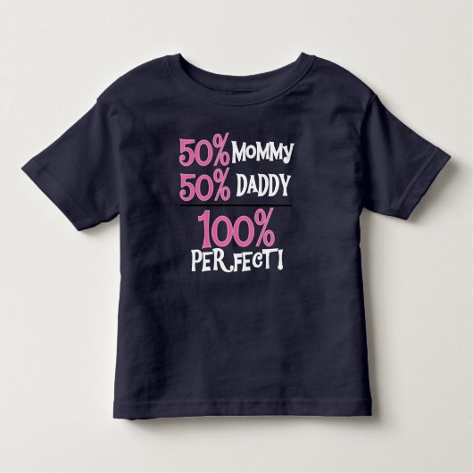 100 Prozent vervollkommnen Rosa Kleinkind T-shirt (Vorderseite)