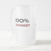 100 Prozent-Wirtschaftswissenschaftler Mattglas Bierglas (Vorderseite Links)