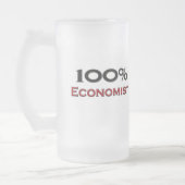 100 Prozent-Wirtschaftswissenschaftler Mattglas Bierglas (Links)