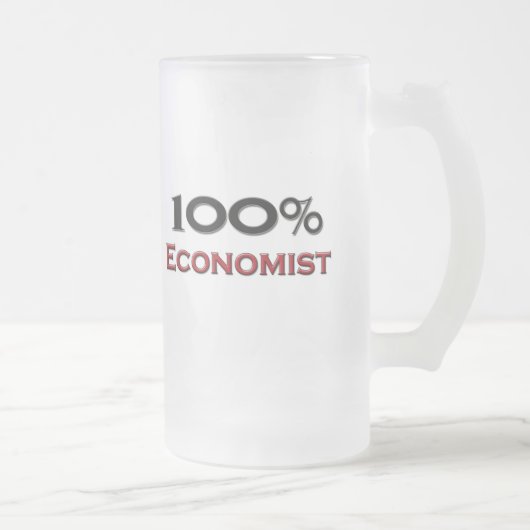 100 Prozent-Wirtschaftswissenschaftler Mattglas Bierglas (Rechts)