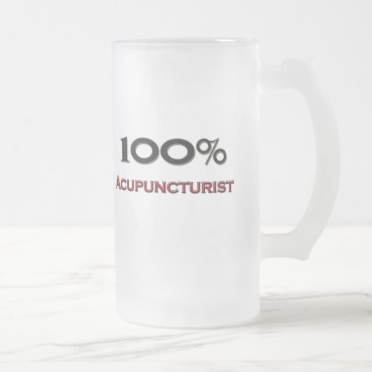 100 ProzentAcupuncturist Mattglas Bierglas (Rechts)