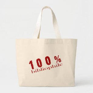 100 Prozentbibliophile-Buch-Taschen-Tasche Jumbo Stoffbeutel