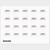 100 ProzentStonecutter Runder Aufkleber (Blatt)