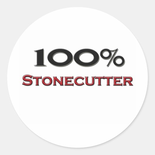 100 ProzentStonecutter Runder Aufkleber (Vorderseite)