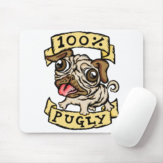 100 % Pugly Mousepad (Mit Mouse)